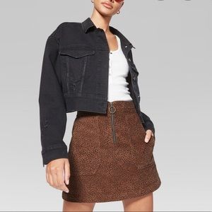 Wild Fable Cheeta Corduroy Skirt